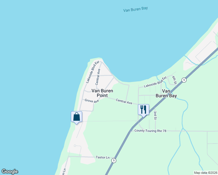 map of restaurants, bars, coffee shops, grocery stores, and more near in Dunkirk