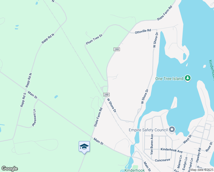 map of restaurants, bars, coffee shops, grocery stores, and more near County Road 28B in Valatie
