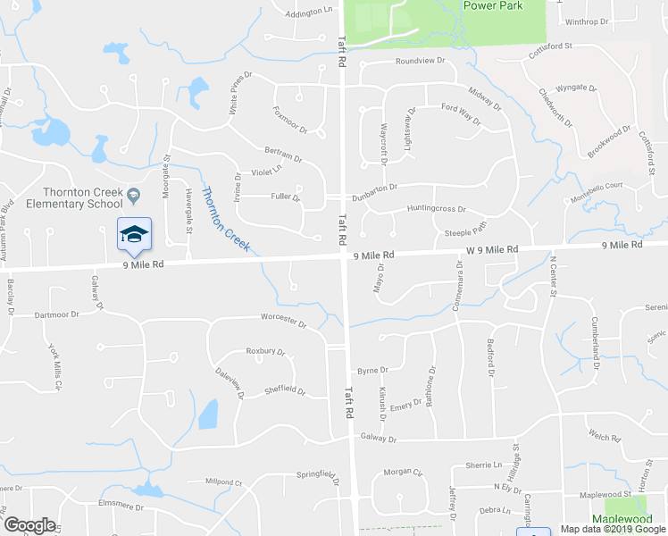 map of restaurants, bars, coffee shops, grocery stores, and more near 45401 West 9 Mile Road in Novi