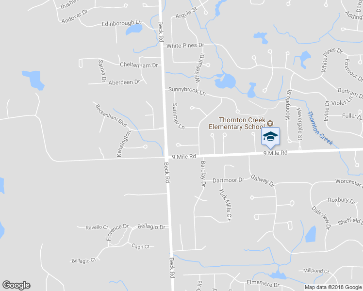 map of restaurants, bars, coffee shops, grocery stores, and more near 47399 Autumn Park Court in Novi