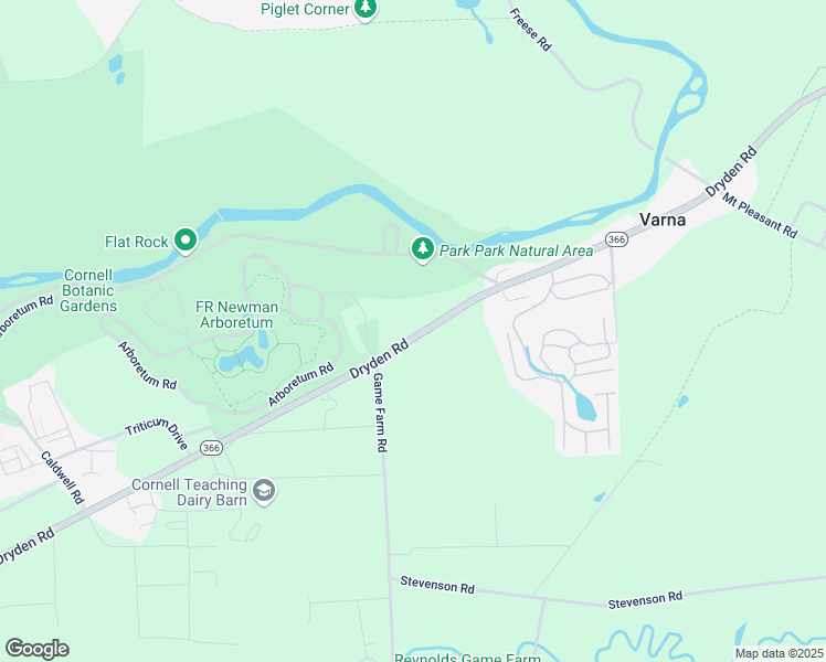 map of restaurants, bars, coffee shops, grocery stores, and more near 803-845 Dryden Road in Ithaca