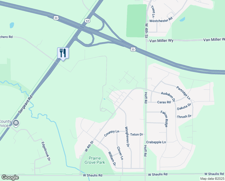 map of restaurants, bars, coffee shops, grocery stores, and more near Tyler Ridge in Waterloo