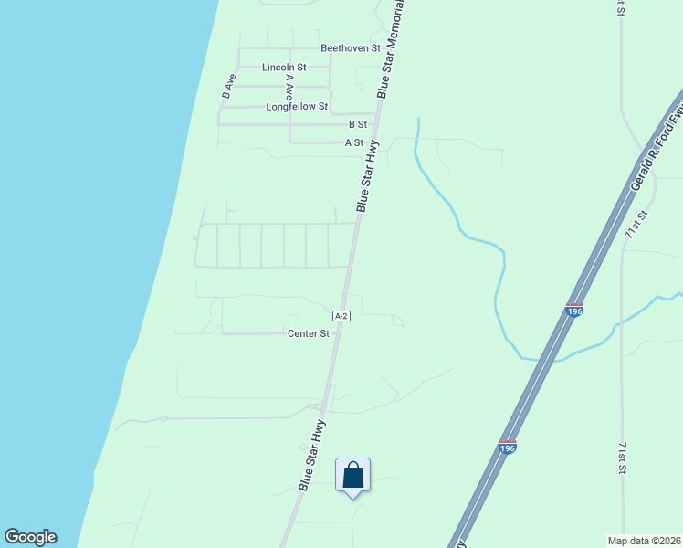 map of restaurants, bars, coffee shops, grocery stores, and more near 7235 Elm Street in South Haven