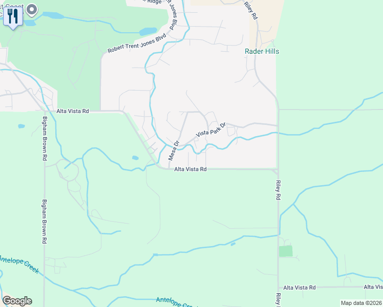 map of restaurants, bars, coffee shops, grocery stores, and more near 1773 Alta Vista Road in Eagle Point