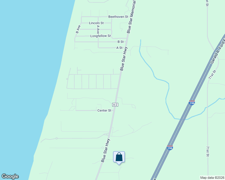 map of restaurants, bars, coffee shops, grocery stores, and more near 7235 Elm Street in South Haven