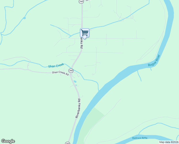 map of restaurants, bars, coffee shops, grocery stores, and more near 5461 Riverbanks Road in Grants Pass