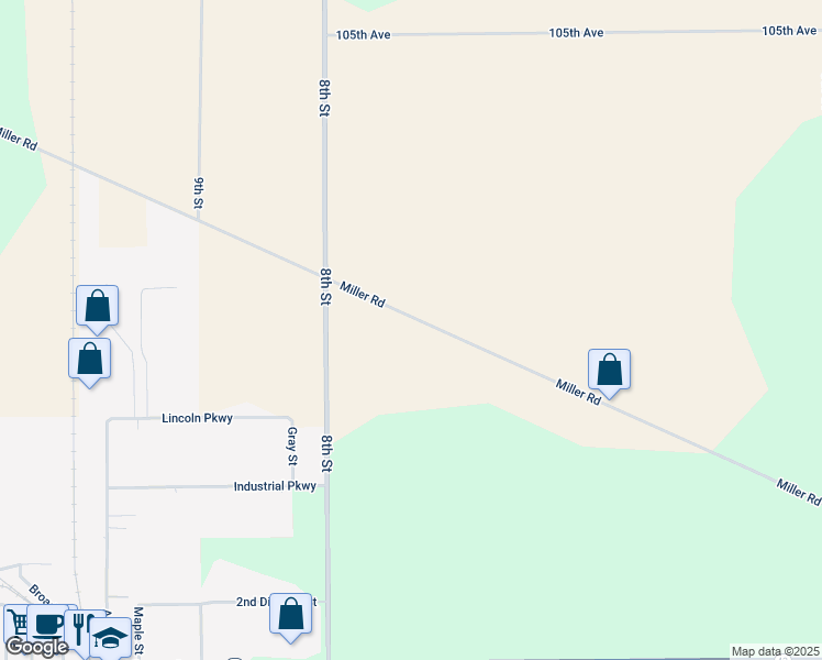 map of restaurants, bars, coffee shops, grocery stores, and more near 750 Miller Road in Plainwell