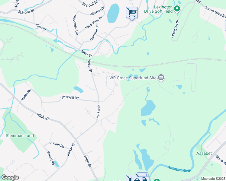 map of restaurants, bars, coffee shops, grocery stores, and more near 1 Meetinghouse Road in Acton