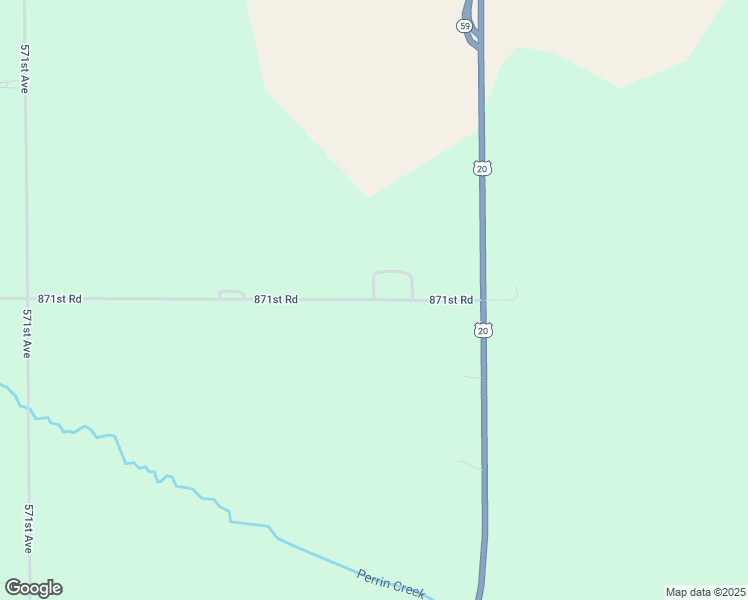 map of restaurants, bars, coffee shops, grocery stores, and more near 57177 871st Road in Laurel