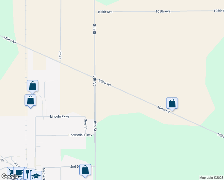 map of restaurants, bars, coffee shops, grocery stores, and more near 770 Miller Road in Plainwell