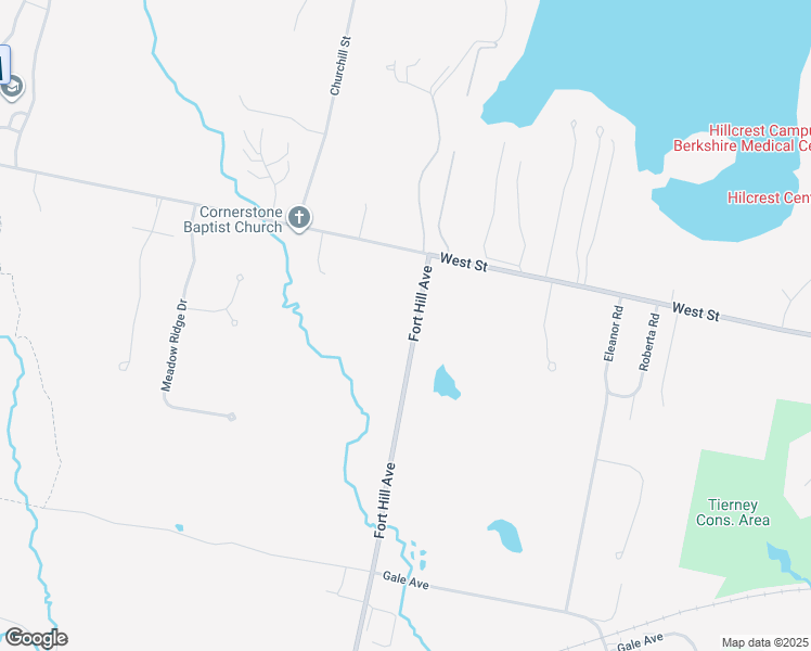 map of restaurants, bars, coffee shops, grocery stores, and more near 60 Fort Hill Avenue in Pittsfield