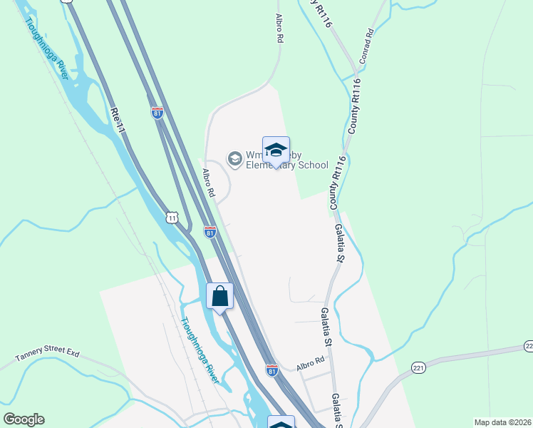 map of restaurants, bars, coffee shops, grocery stores, and more near 18 Albro Road in Marathon