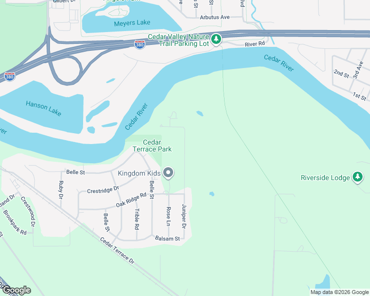 map of restaurants, bars, coffee shops, grocery stores, and more near 315 Oak Ridge Road in Waterloo