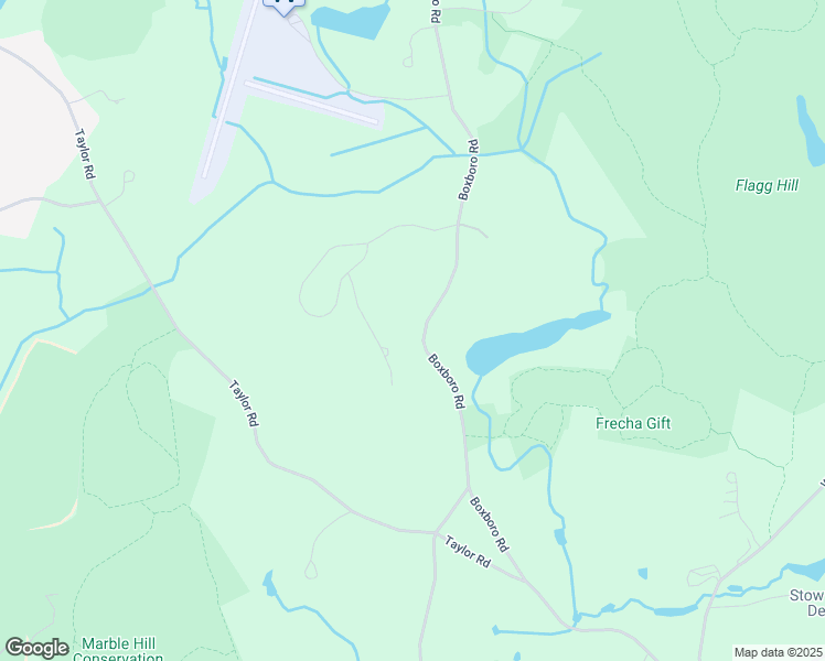 map of restaurants, bars, coffee shops, grocery stores, and more near 208 Boxboro Road in Stow