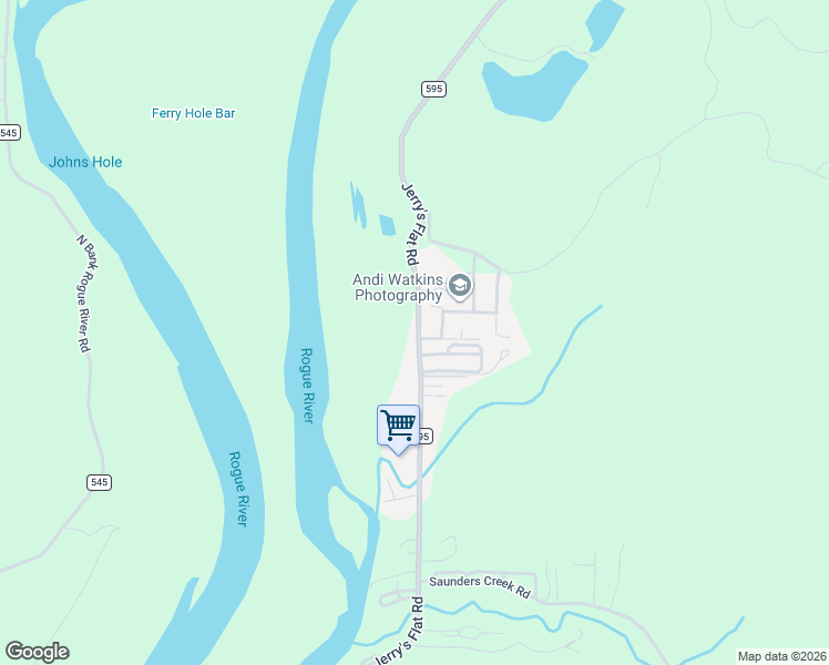 map of restaurants, bars, coffee shops, grocery stores, and more near 95721 Jerry's Flat Road in Gold Beach