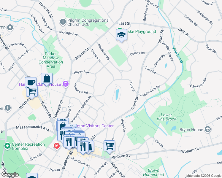 map of restaurants, bars, coffee shops, grocery stores, and more near 0 Oakmount Circle in Lexington
