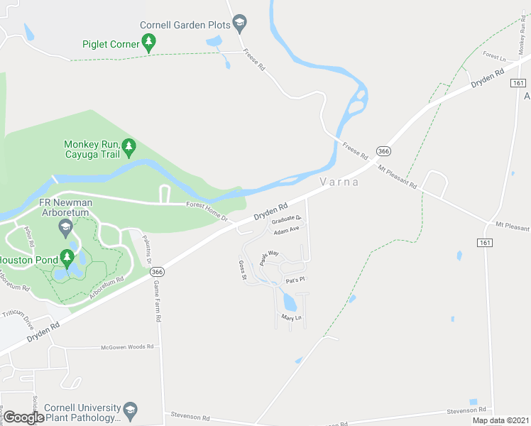 map of restaurants, bars, coffee shops, grocery stores, and more near 906 Dryden Road in Ithaca