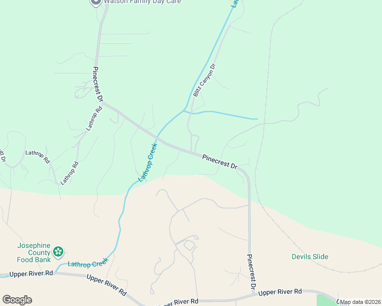 map of restaurants, bars, coffee shops, grocery stores, and more near 737 Pinecrest Drive in Grants Pass