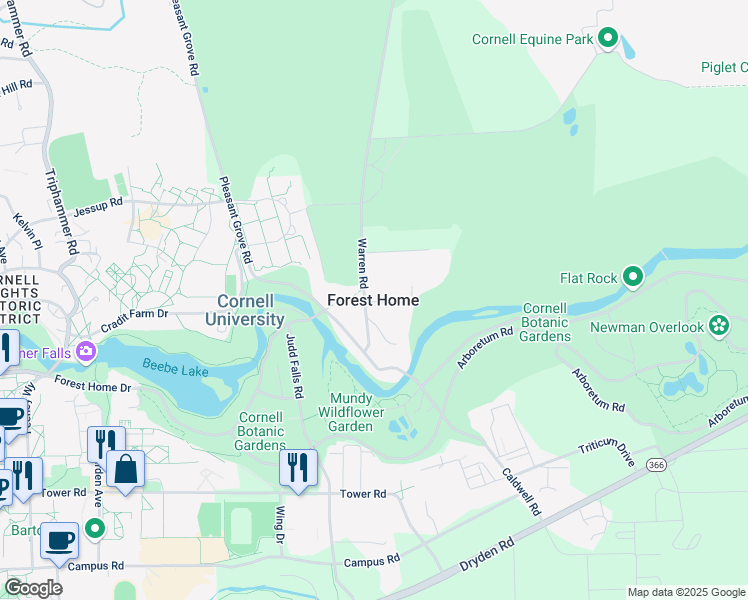 map of restaurants, bars, coffee shops, grocery stores, and more near in Forest Home
