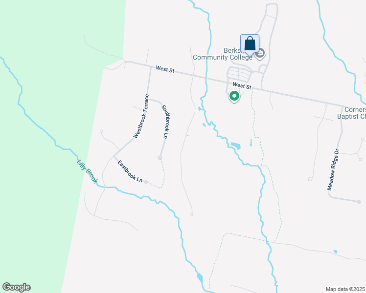 map of restaurants, bars, coffee shops, grocery stores, and more near Lillybrook Road in Pittsfield