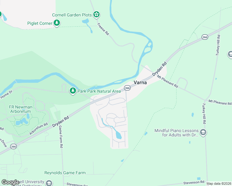 map of restaurants, bars, coffee shops, grocery stores, and more near 928 Dryden Road in Ithaca