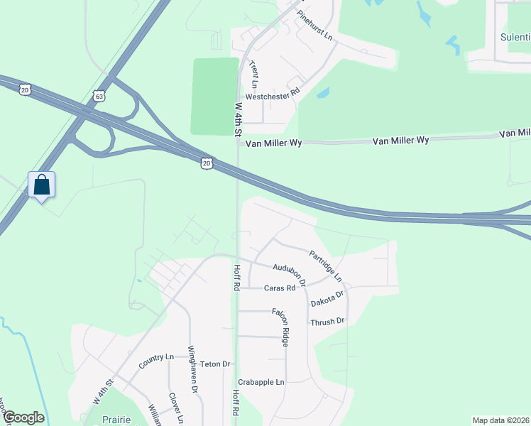 map of restaurants, bars, coffee shops, grocery stores, and more near 1945 Red Tail Drive in Waterloo