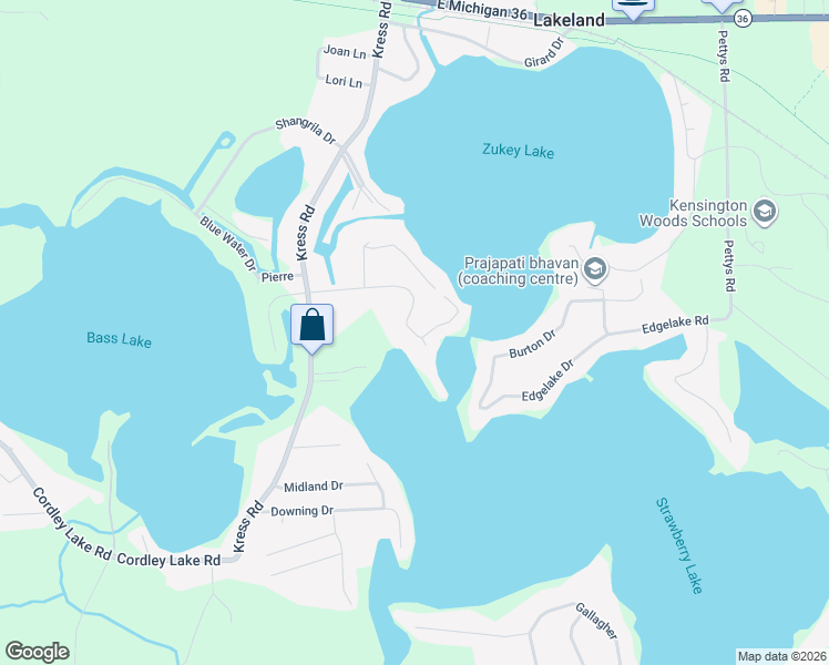 map of restaurants, bars, coffee shops, grocery stores, and more near 10191 Imus Road in Pinckney