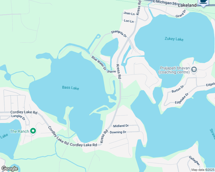 map of restaurants, bars, coffee shops, grocery stores, and more near 10068 Margaret Drive in Pinckney