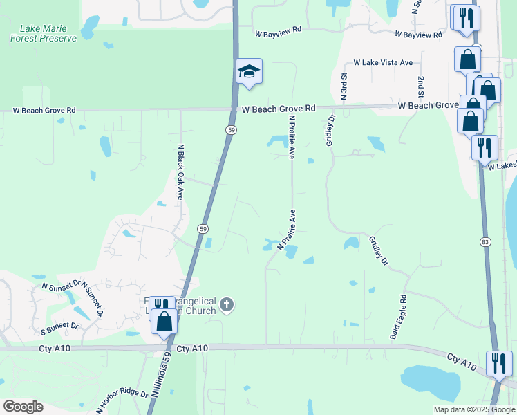 map of restaurants, bars, coffee shops, grocery stores, and more near 24175 West Tracy Lane in Antioch