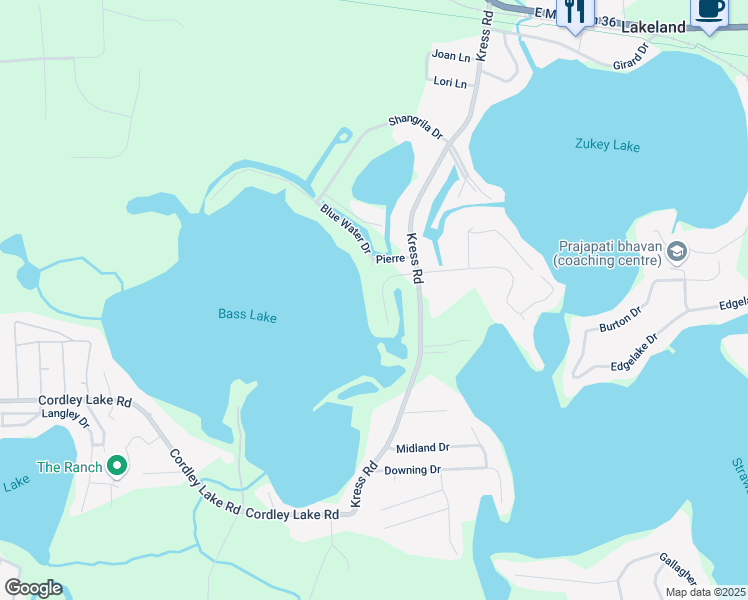 map of restaurants, bars, coffee shops, grocery stores, and more near 10068 Margaret Drive in Pinckney