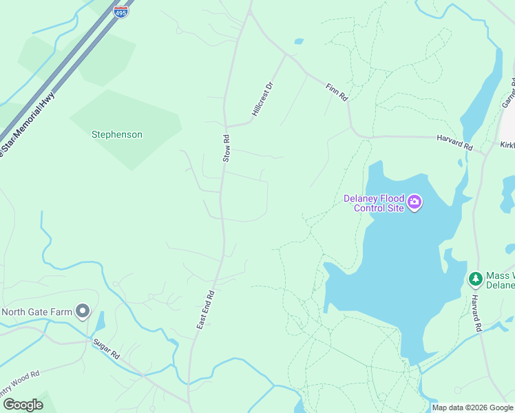 map of restaurants, bars, coffee shops, grocery stores, and more near 20 Hynes Lane in Harvard