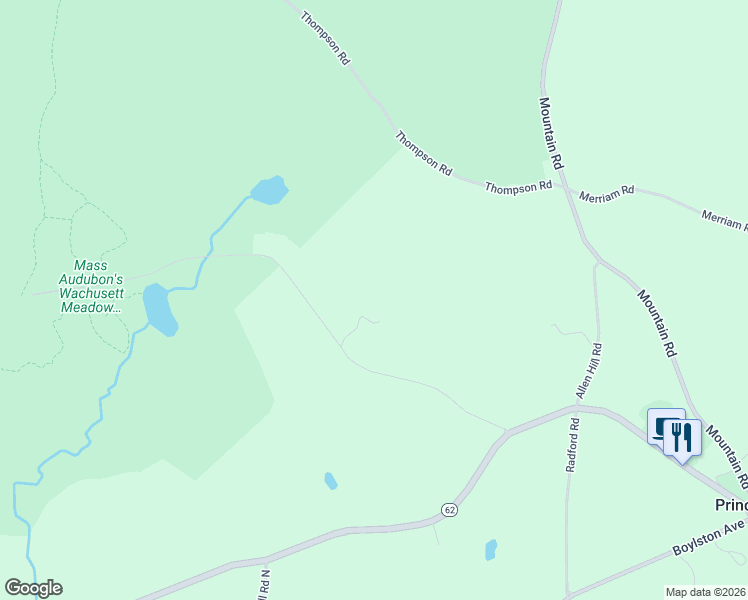 map of restaurants, bars, coffee shops, grocery stores, and more near 46 Goodnow Road in Princeton
