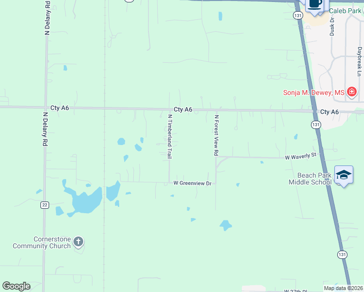 map of restaurants, bars, coffee shops, grocery stores, and more near 40819 North Timberland Trail in Wadsworth