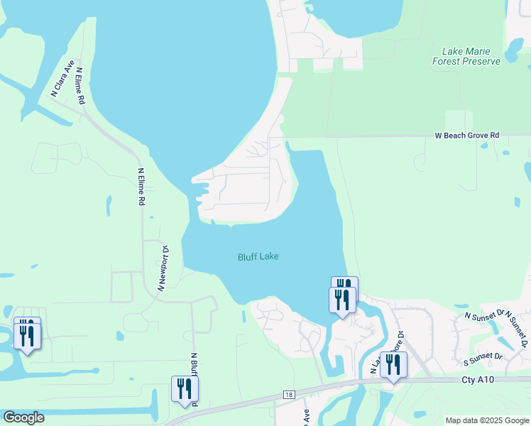 map of restaurants, bars, coffee shops, grocery stores, and more near 25519 West Florence Avenue in Antioch