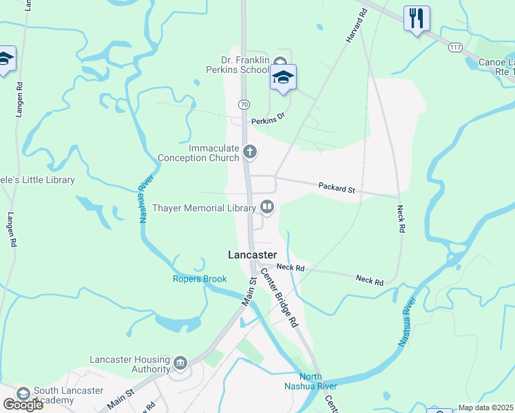 map of restaurants, bars, coffee shops, grocery stores, and more near in Lancaster
