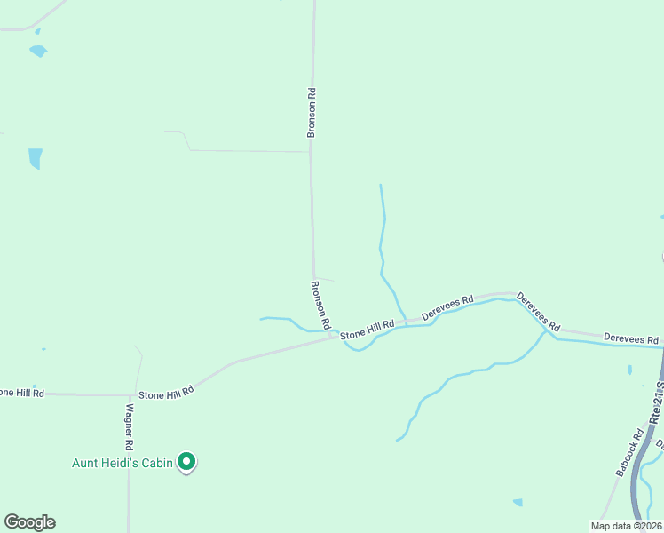 map of restaurants, bars, coffee shops, grocery stores, and more near 9392 Bronson Road in Wayland