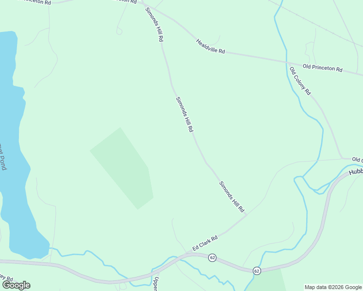 map of restaurants, bars, coffee shops, grocery stores, and more near 38 Simonds Hill Road in Hubbardston