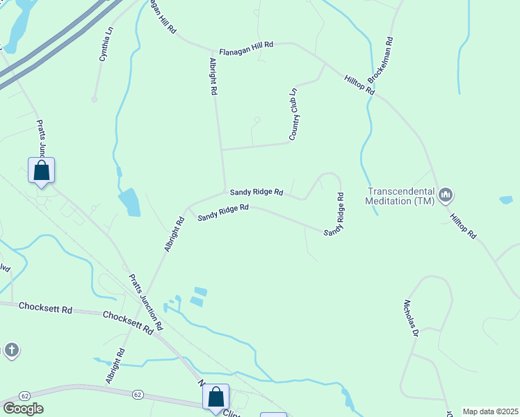 map of restaurants, bars, coffee shops, grocery stores, and more near Sandy Ridge Road in Sterling
