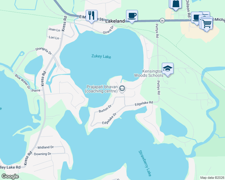 map of restaurants, bars, coffee shops, grocery stores, and more near 5229 Post Drive in Lakeland