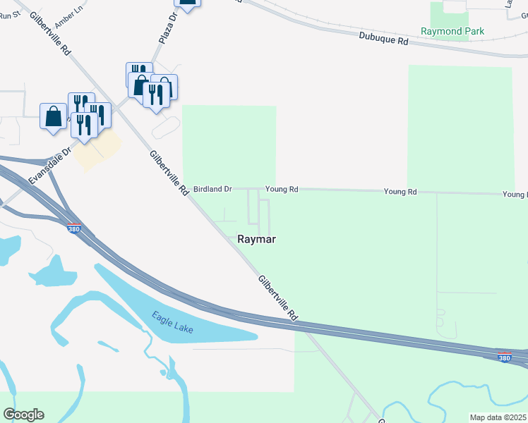 map of restaurants, bars, coffee shops, grocery stores, and more near 316 Elaine Drive in Waterloo