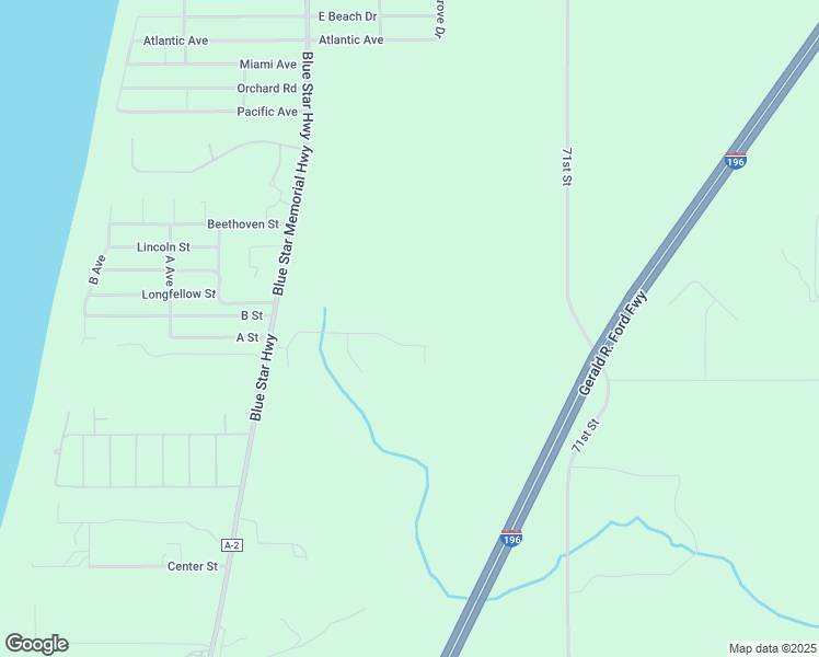 map of restaurants, bars, coffee shops, grocery stores, and more near 7173 Point Betsie Drive in South Haven