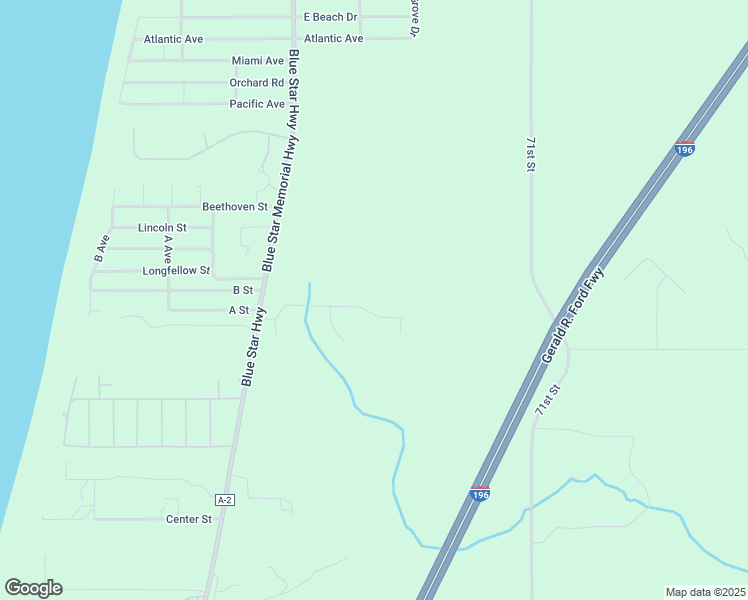 map of restaurants, bars, coffee shops, grocery stores, and more near 7173 Point Betsie Drive in South Haven