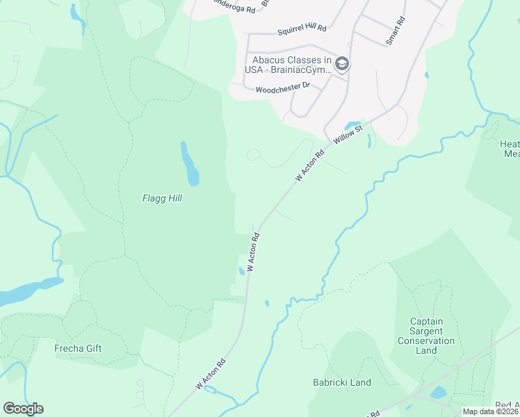 map of restaurants, bars, coffee shops, grocery stores, and more near 292 West Acton Road in Stow