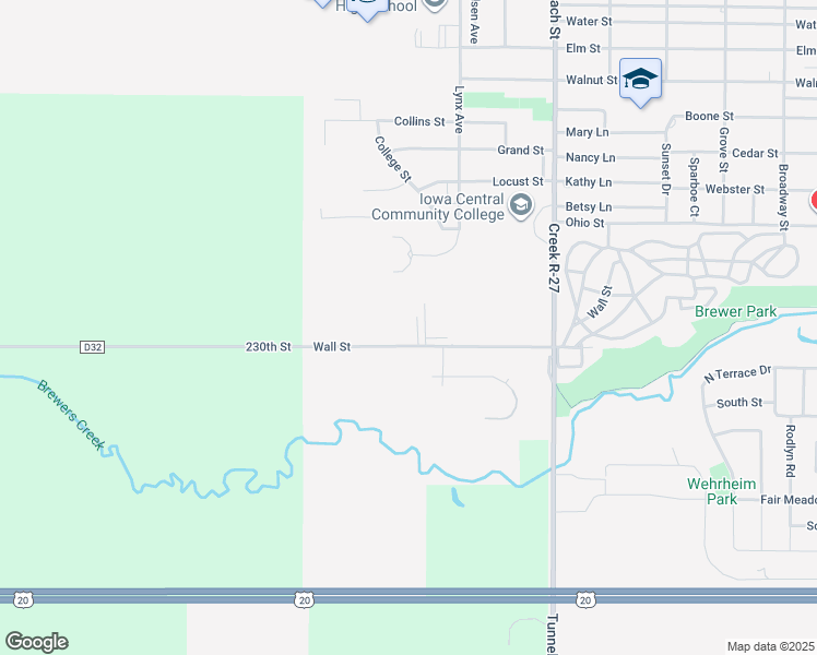 map of restaurants, bars, coffee shops, grocery stores, and more near 1515 Wall Street in Webster City