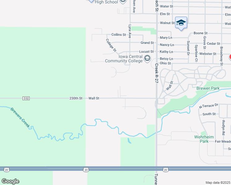 map of restaurants, bars, coffee shops, grocery stores, and more near 1515 Wall Street in Webster City