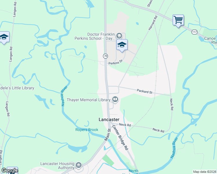 map of restaurants, bars, coffee shops, grocery stores, and more near 785 Main Street in Lancaster