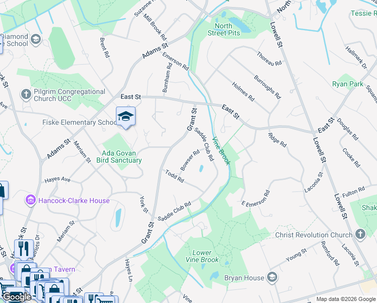 map of restaurants, bars, coffee shops, grocery stores, and more near 181 Grant Street in Lexington