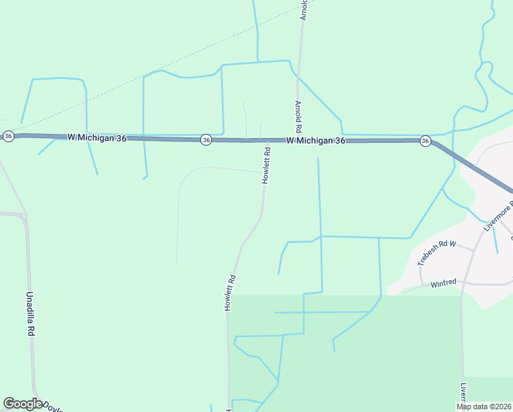 map of restaurants, bars, coffee shops, grocery stores, and more near 14982-15276 Howlett Road in Gregory