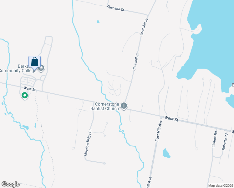 map of restaurants, bars, coffee shops, grocery stores, and more near 23 Churchill Street in Pittsfield