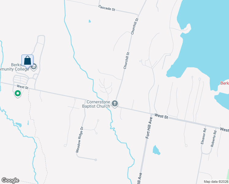 map of restaurants, bars, coffee shops, grocery stores, and more near 23 Churchill Street in Pittsfield